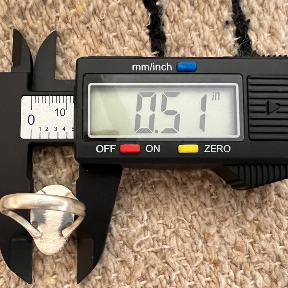 ❤️ Golden Hills Turquoise Brushed 925 Southwestern Navajo Ring SZ 8 Matte Stone - Picture 13 of 15